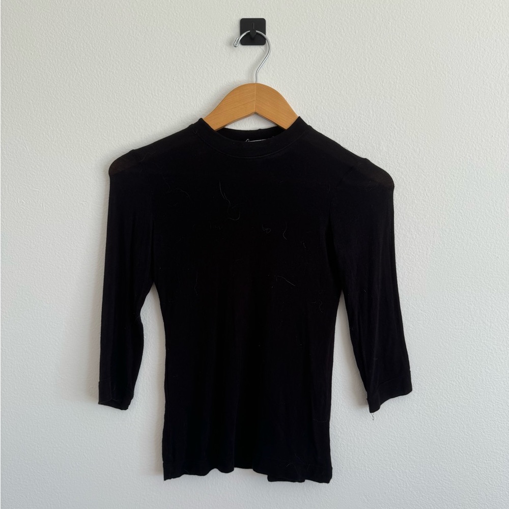 Mod Ref Sheer Black Crew Neck Shirt